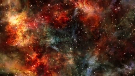 viaje espacial de bucle sin fisuras a través del campo estelar y la nebulosa espacial. los elementos de la imagen son proporcionados por la nasa tomados con el telescopio hubble. 4k 3d rendering infinito bucle astrología exploración de galaxias.