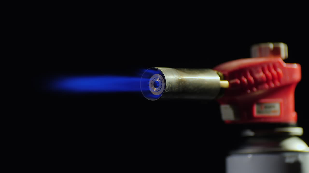 The Flame Of A Portable Gas Burner