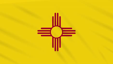 new mexico flag flutters in the wind, loop for background