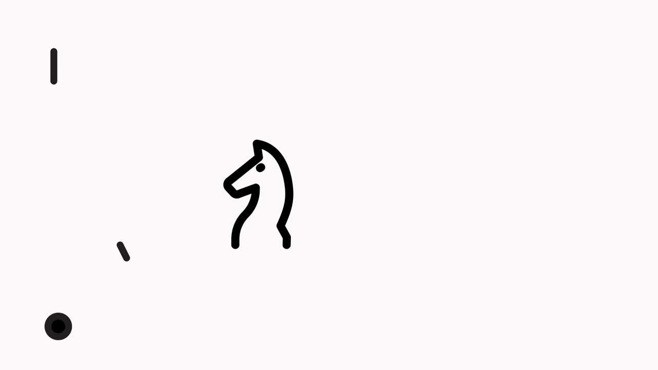 알파와 함께 온라인 체스 라인 아이콘 애니메이션을 플레이하십시오.