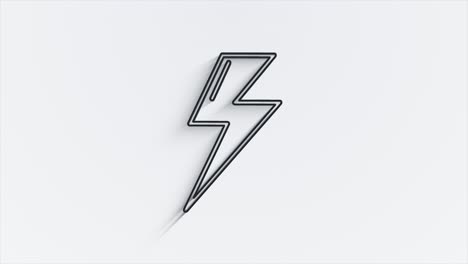 diseño de icono de sombra de línea de medios sociales aislado en fondo blanco. icono web de esquema. gráficos en movimiento.