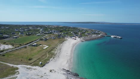 inisheer sandy beach and blue waters aran islands ireland wild atlantic way