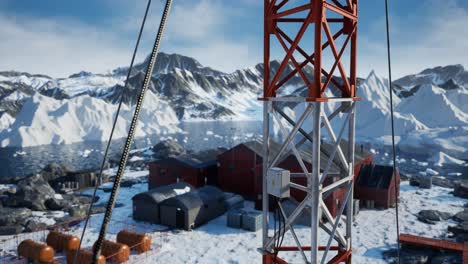 Wissenschaftsstation-In-Der-Antarktis-Im-Sommer