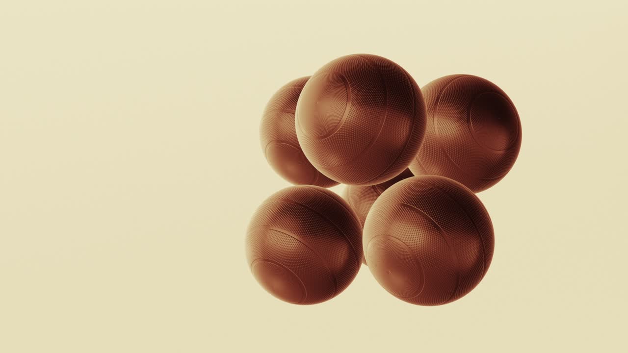 fondo geométrico moderno con esferas