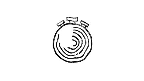 clock and time icon in hand draw style. motion graphics