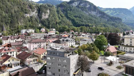 rising aerial in meiringen, switerland
