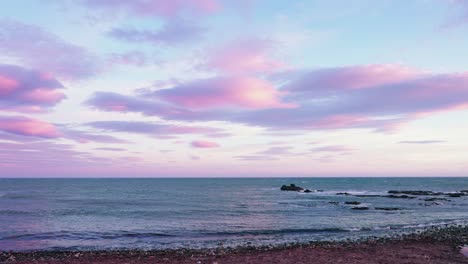 purple sky at calahonda beach, south of spain