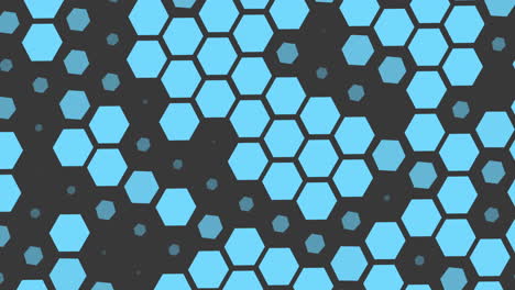 motion geometric blue hexagons pattern