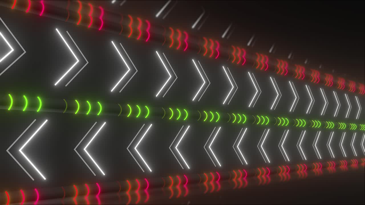 túnel de flecha de neón