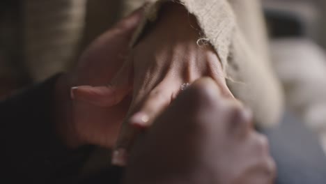 Close Up Of Man Putting Engagement Ring On Woman&#039;s Finger As He Proposes Marriage 2