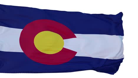 colorado flag isolated realistic animation. seamless loop, 4k