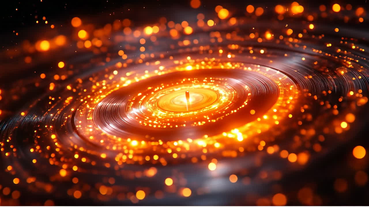 Colorful patterns in a swirling design. Vibrant sparks and colors swirl around a central point, creating a dynamic and captivating visual display