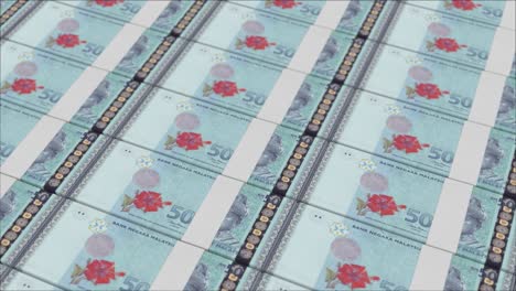 500 malaysian ringgit banknotes printed by a money press