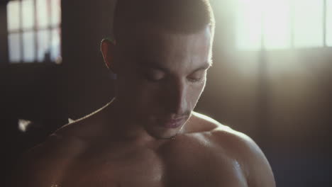 muscular man in gym