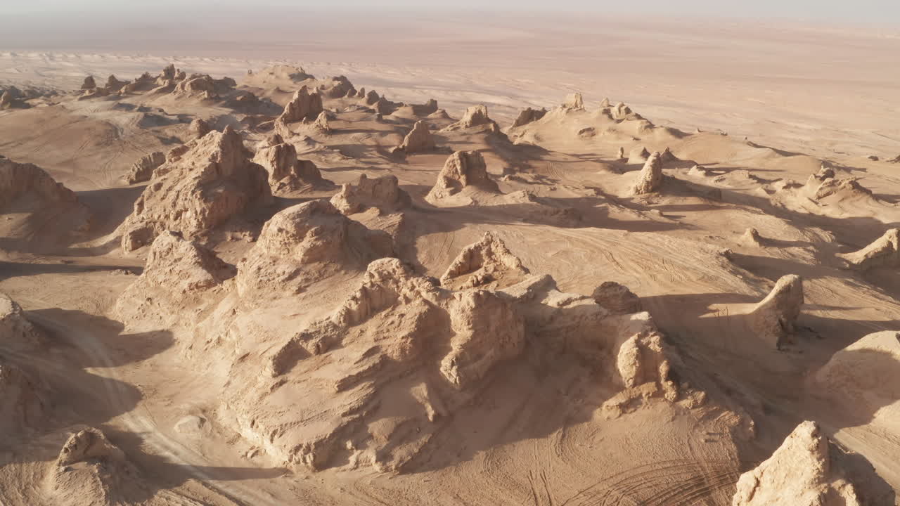 Hills and erosion terrain, natural background.