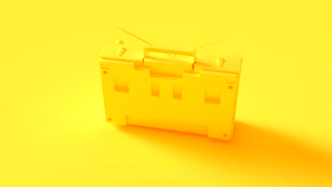 yellow boombox