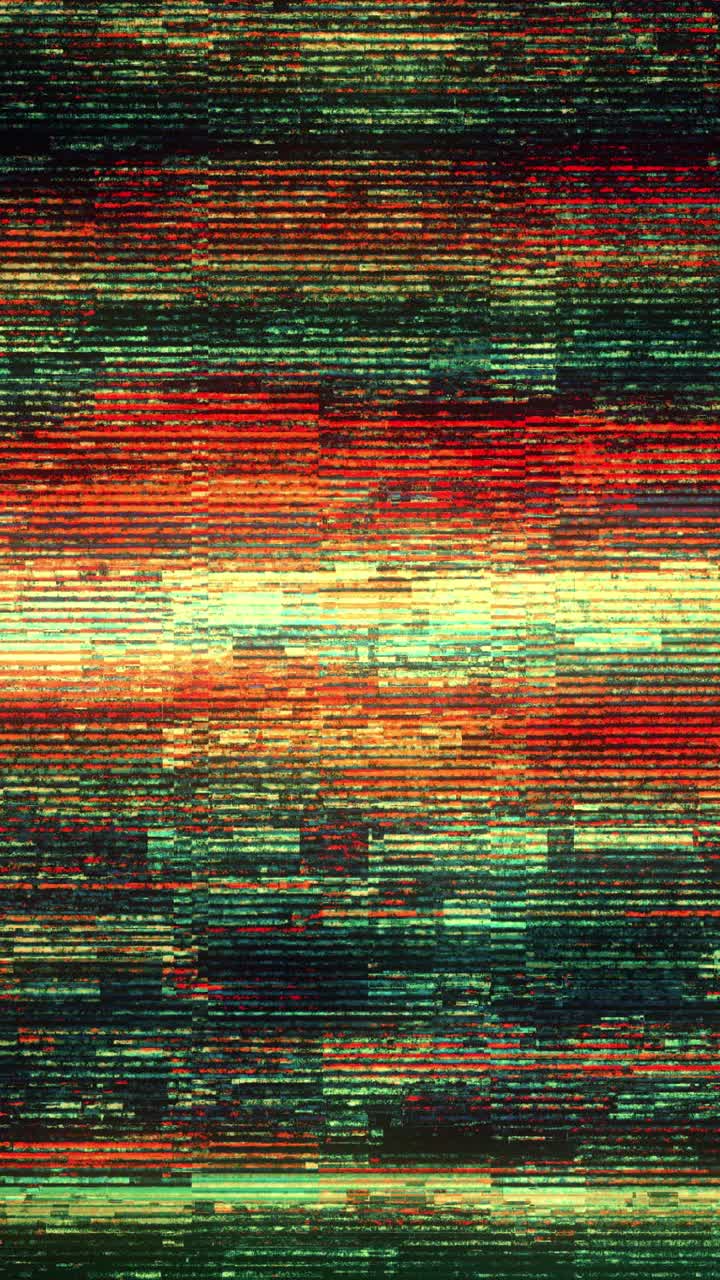 Abstract Digital Glitch Noise and Static Background