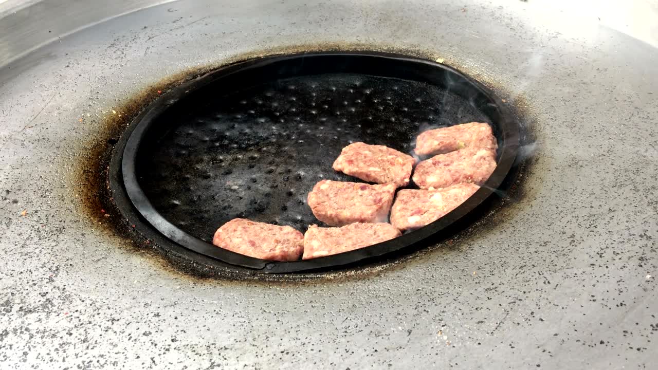 터키 야외 스타일의 고기 어리