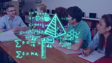 animación de ecuaciones y procesamiento de datos en diversos estudiantes