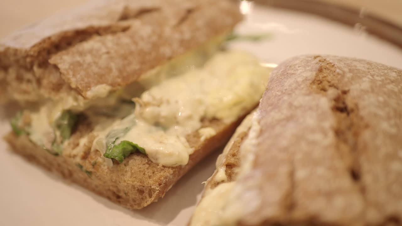 맛있는 샌드위치의 클로즈업