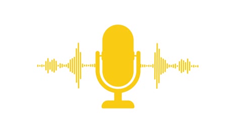 podcast. insignia, icono, sello, logotipo. gráficos en movimiento.
