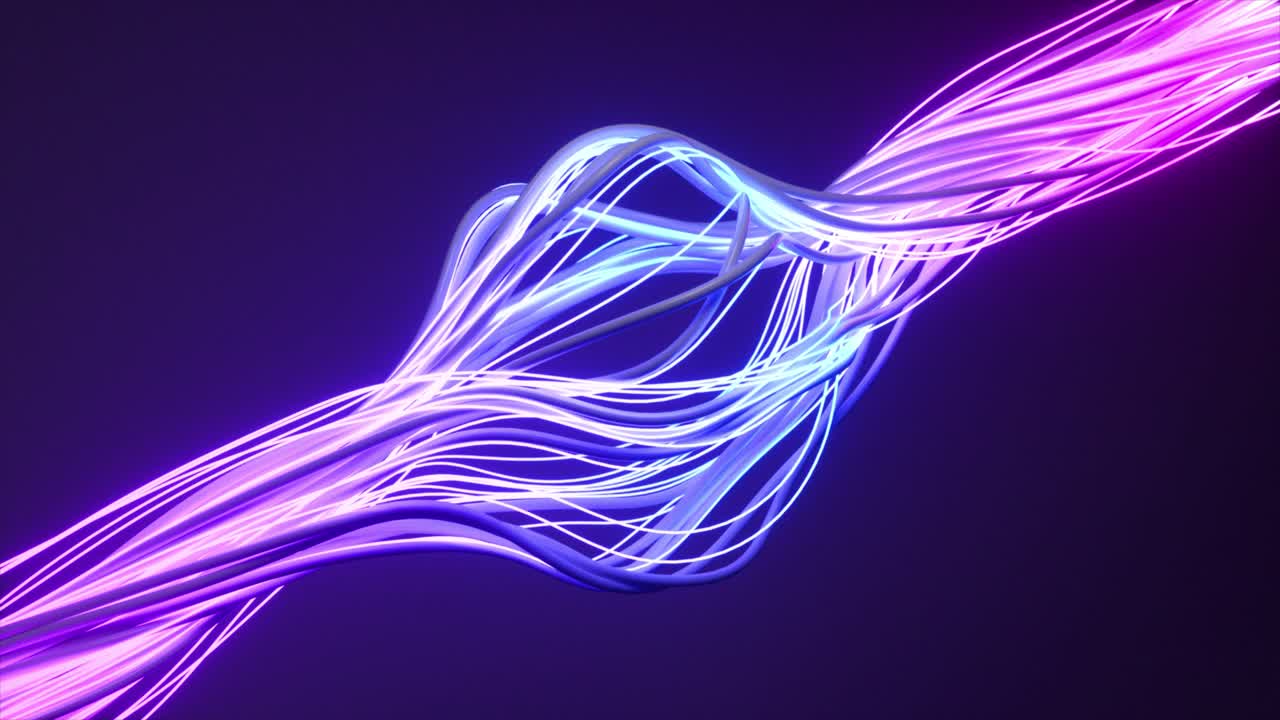 추상적인 네온 선