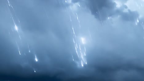 dramatic storm clouds with striking lightning bolts in dark sky, creating an intense and dramatic atmosphere. perfect for weather projects