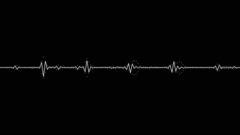 efecto de visualización de audio blanco sobre fondo negro