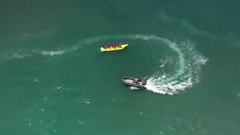 banana boat ride on the water