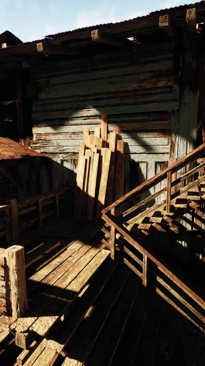 un edificio de madera en un paisaje desértico