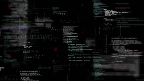 animation of data processing on black background