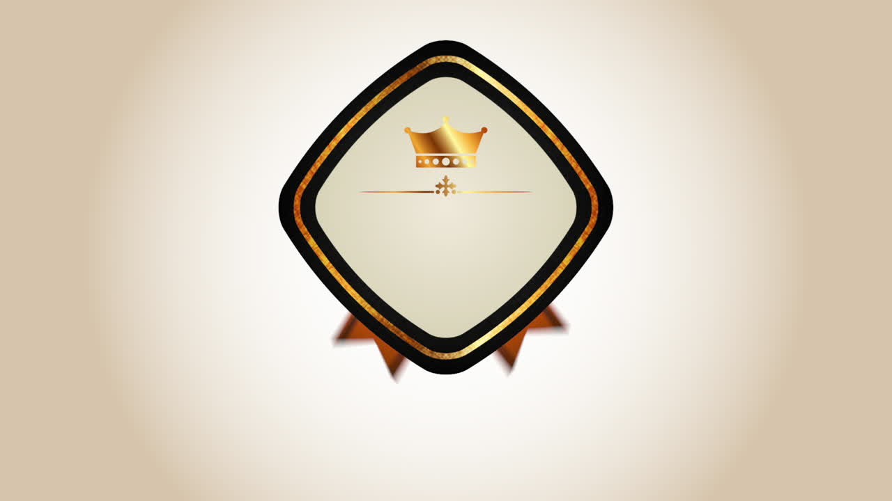 diseño de la insignia de la corona dorada