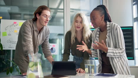 business team collaborating in the office