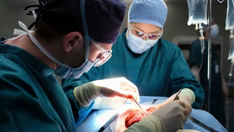 surgical procedure in an operating room