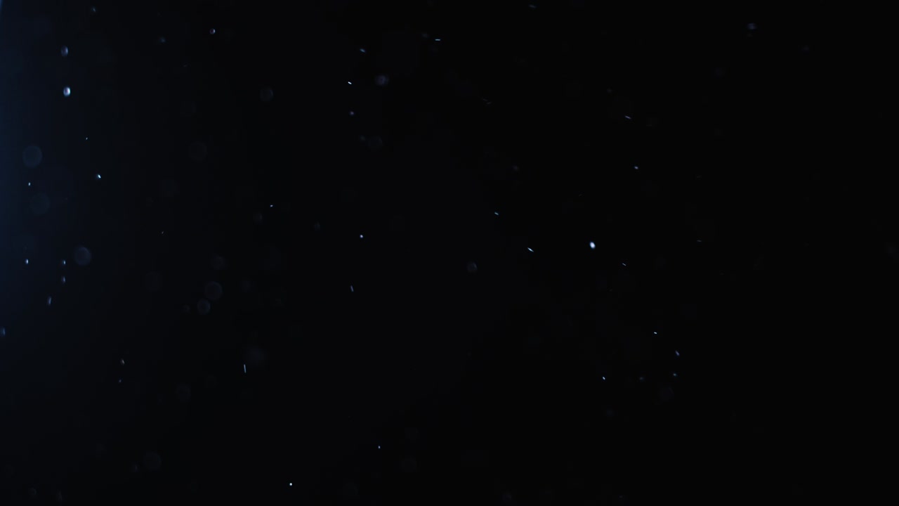 4k Black Background of Particles, Dust and Smoke Moving