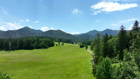 picturesque alpine valley landscape