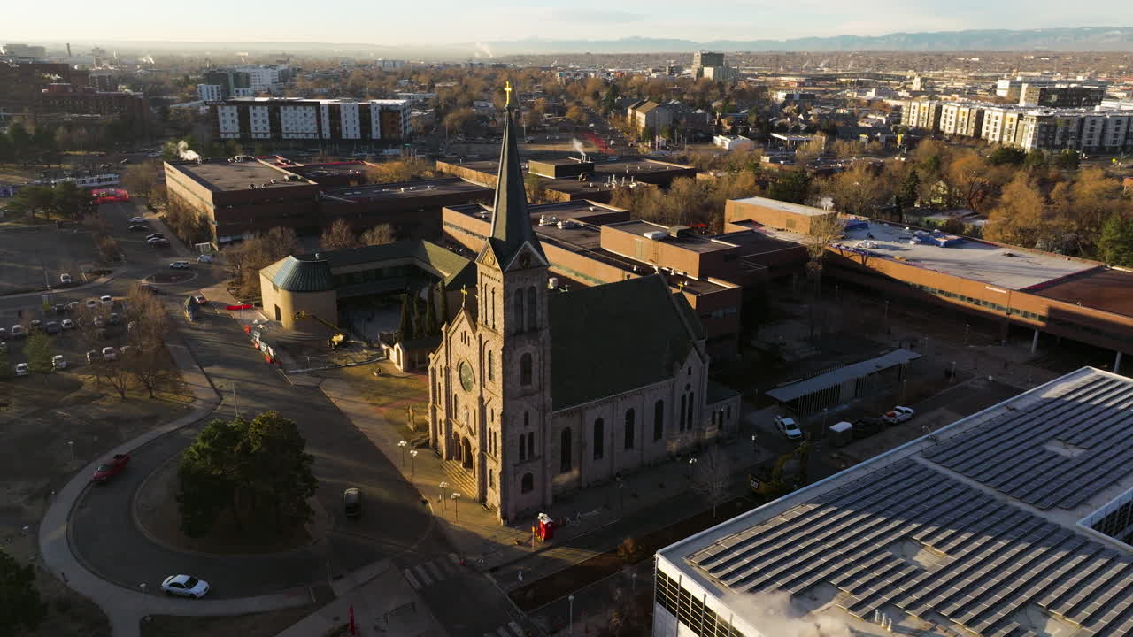 Kirke arkitektur fanget fra oven i Colorado.