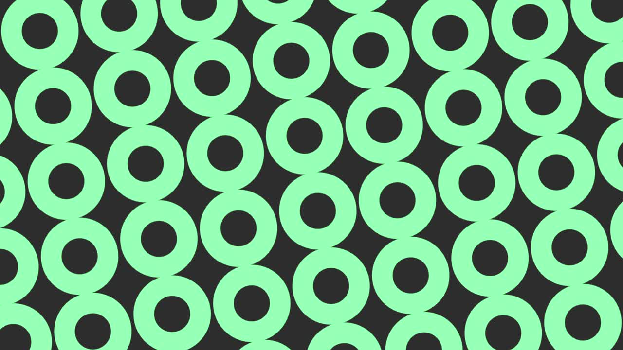 Green geometric rings pattern