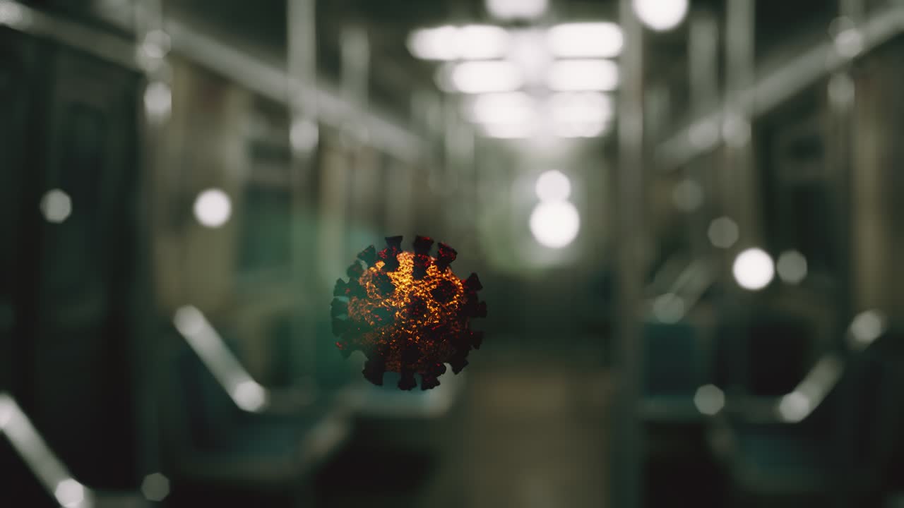 epidemia de coronavirus covid-19 en el vagón del metro