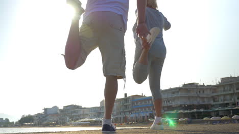 Menschen-Wärmen-Sich-Vor-Dem-Joggen-Auf