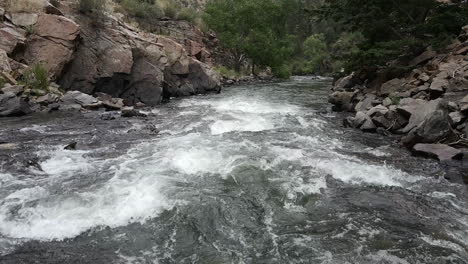 White-Clear-Creek-Canyon-in-Golden-Colorado---Low-Aerial