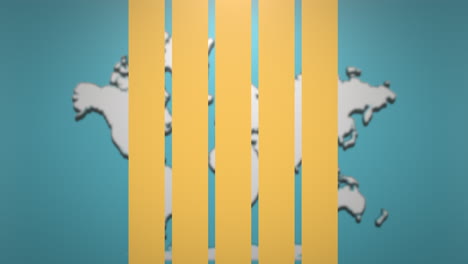 Flying-airplanes-and-world-map-with-yellow-stripes