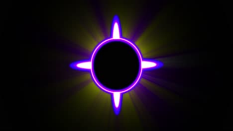 Animation-of-glowing-purple-circle-over-black-background