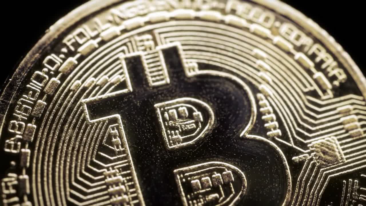 primer plano de un bitcoin