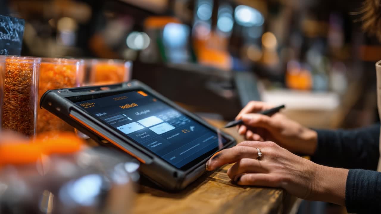 Engaging with Technology: A User Interactively Navigating a Digital Interface on a Tablet Device, Merging Creativity and Innovation in a Modern Setting