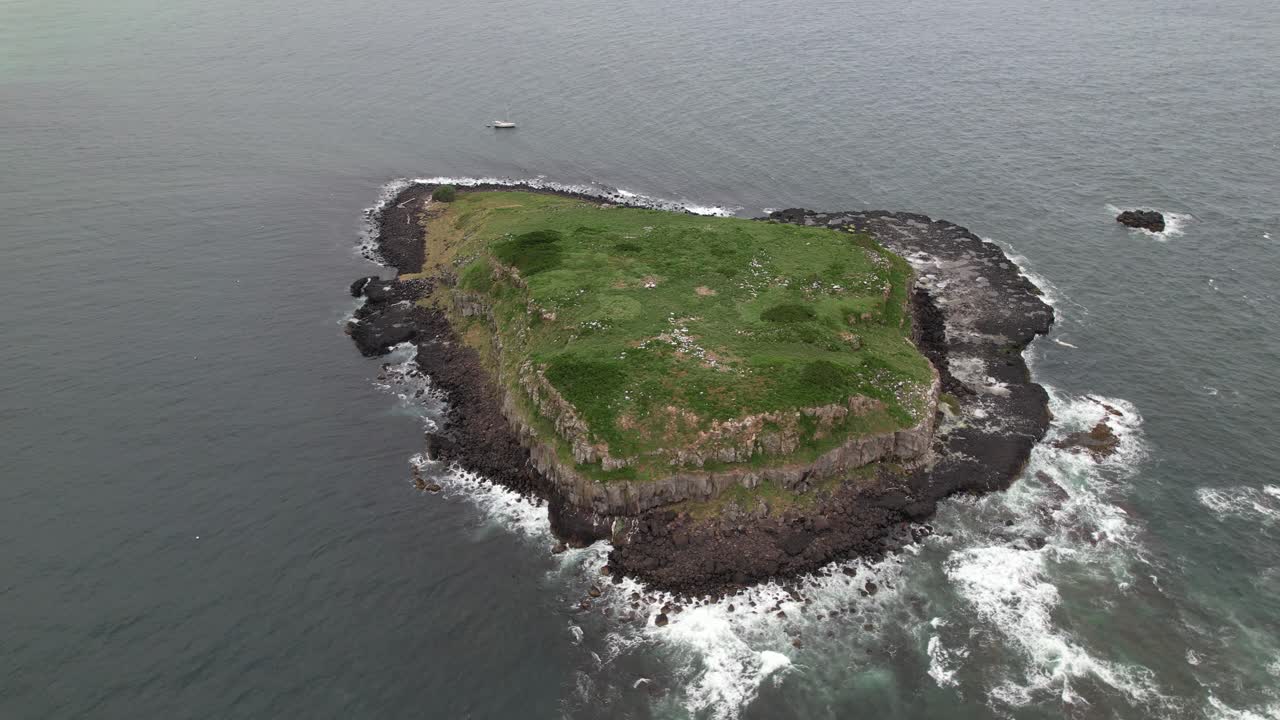 Cook Island (Turtle Island, Joong-urra-narrian) In New South Wales, Australia - Drone Shot