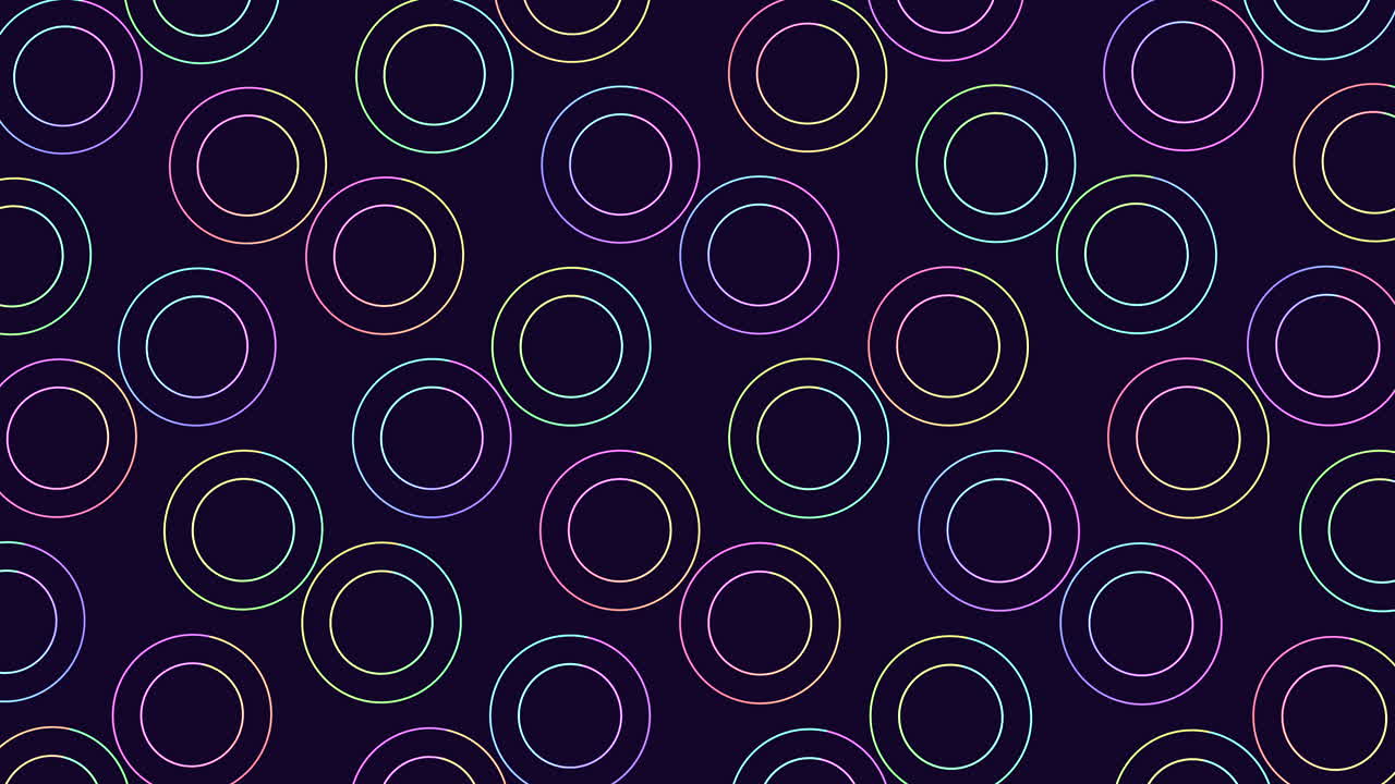 patrón circular de colores sobre un fondo negro