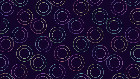 Colorful circular pattern on black background