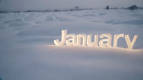 january snow-covered landscape