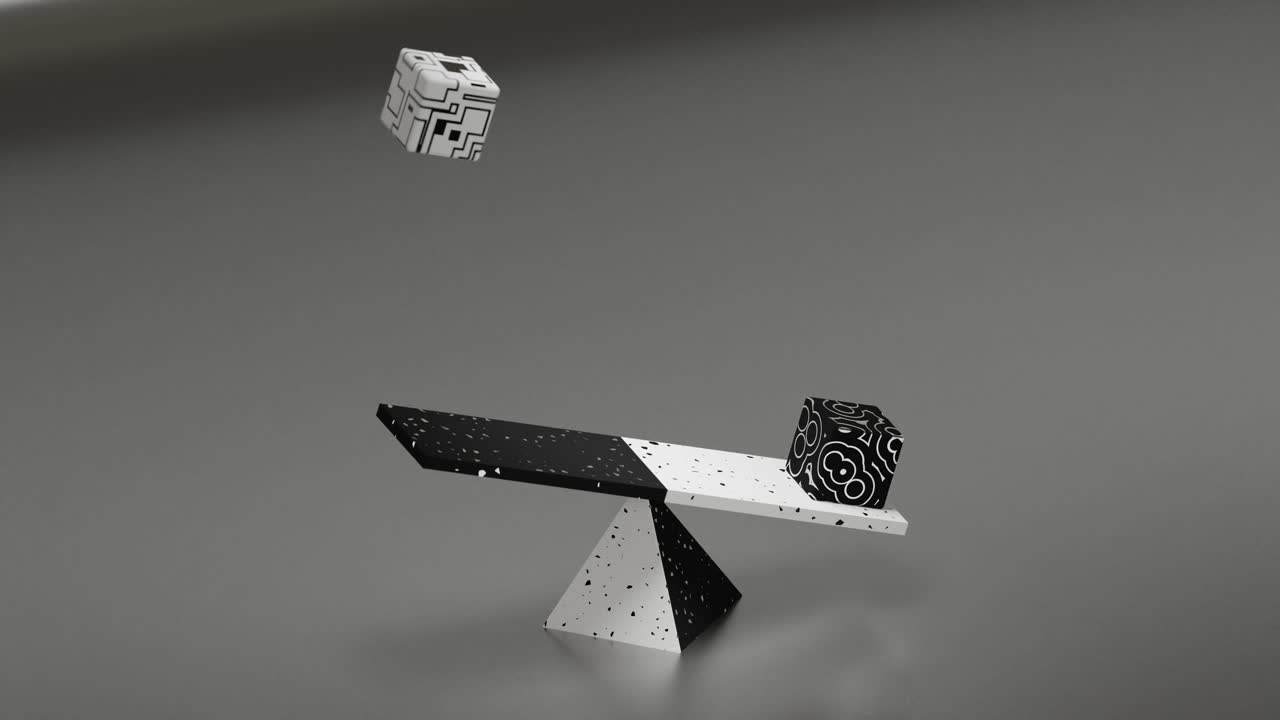 3d 루핑 애니메이션 루프. 추상 미술